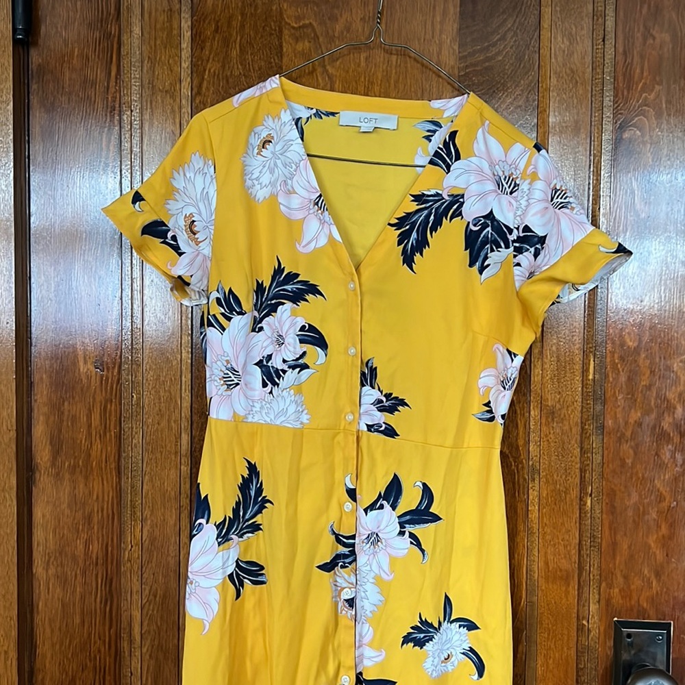 Loft yellow dress